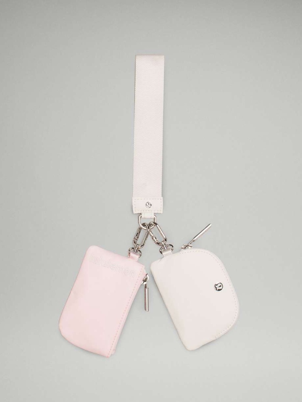 Lululemon Dual Pouch Wristlet - White Opal/Flush Pink